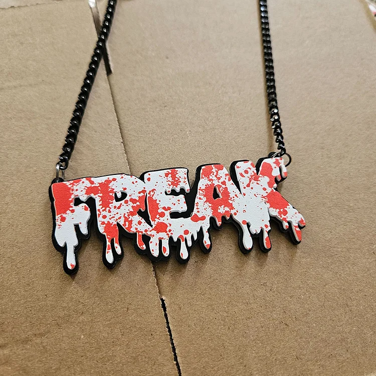 Halloween Blood Drops Letters Necklaces 2024 - Xpluswear