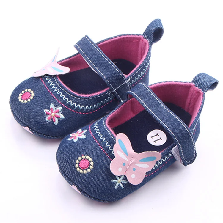  17"-22" Reborn Baby Dolls Butterfly Denim Shoes Accessories - Reborndollsshop®-Reborndollsshop®