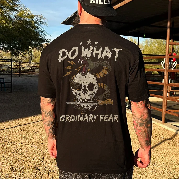 Livereid Do What Ordinary Fear Skull Print T-shirt - Livereid