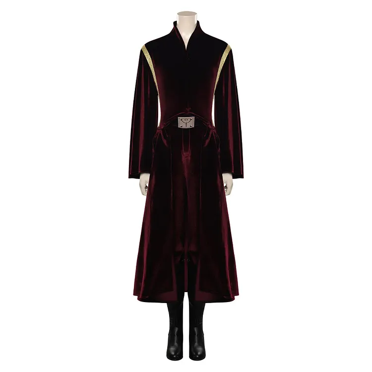 Padme Amidala Red Velvet Dress Cosplay Costume Outfits Halloween Carnival Suit