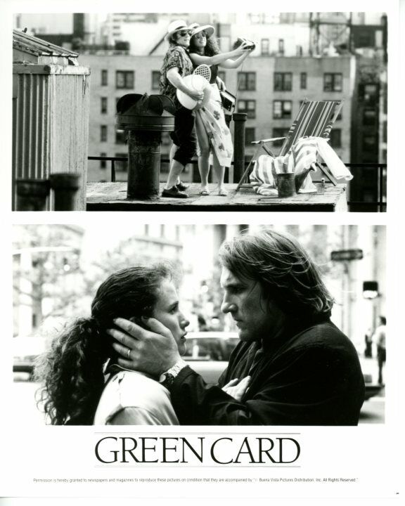 Gerard Depardieu Andie MacDowell Green Card Original 8x10 Press Photo Poster painting