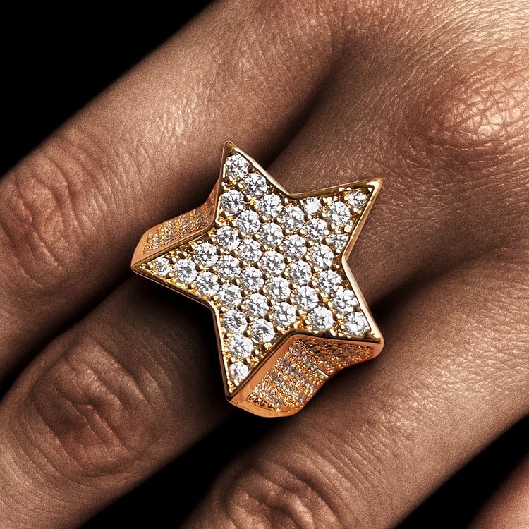 Hip Hop Rock Star Iced Out Rings