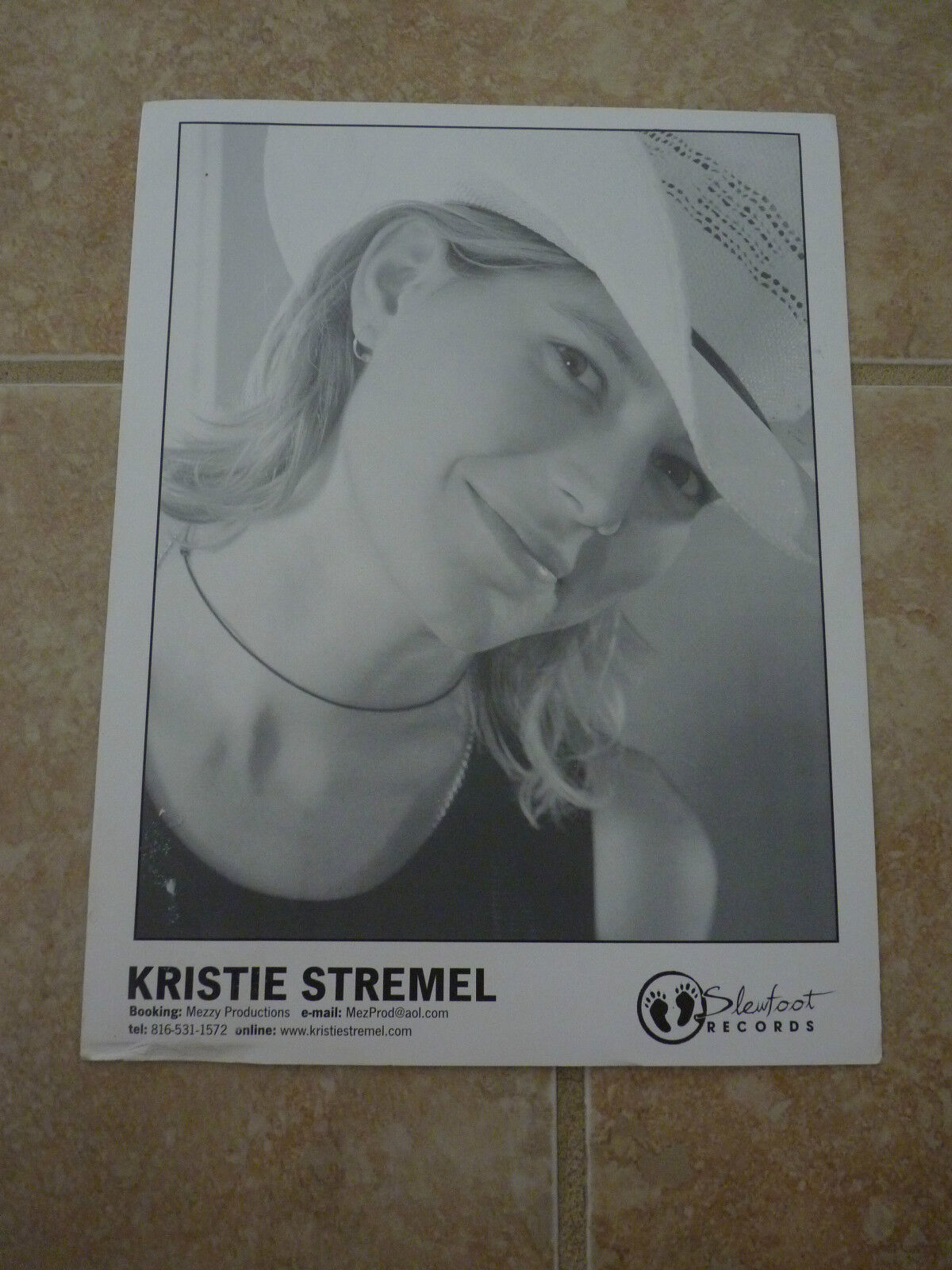 Kristie Stremel 8x10 B&W Publicity Picture Promo Photo Poster painting