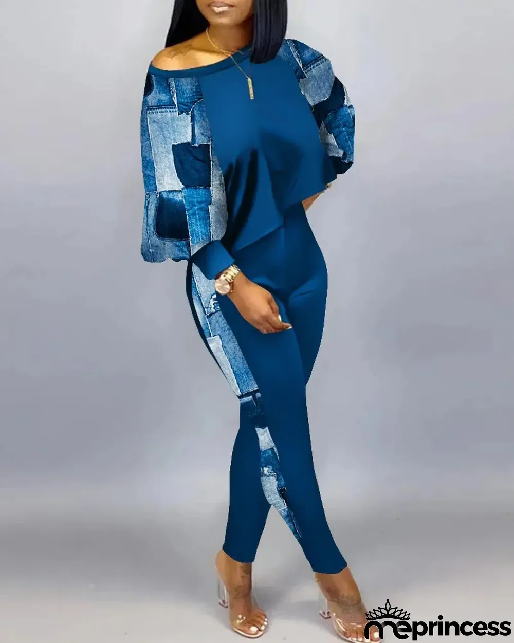 Women Printed Top and Pant Two-Piece Set