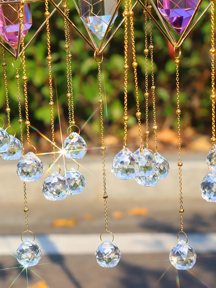 Crystal Wind Chimes Window Door Hanging Ornaments Room Garden Home Decor