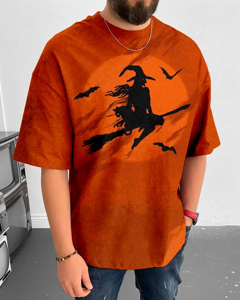 Suitmens Men's Halloween Witch Short Sleeve T-Shirt 052
