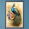 Diamond Painting-DIY Full Round Drill Peacock and Flowers（40*60CM)
