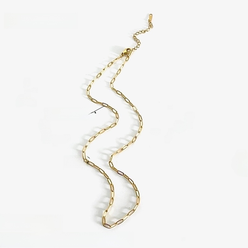 Basic Minimalist Geometric 316L Stainless Steel  18K Gold Plated Irregular Necklace