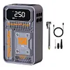Car Air Pump, 3-in-1 Car Air Pump Portable Electric Car Tire Inflator Digital Display with LED Light Illumination Power Pack and Pressure Preset Function for Car Bicycle Inflatable Toy Ball