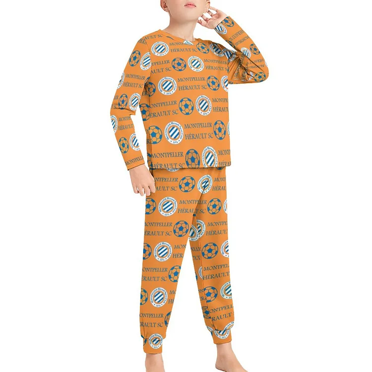 Montpellier Hérault SC Ensemble Pyjama Manches Longues Vêtements De Nuit Junior Enfants