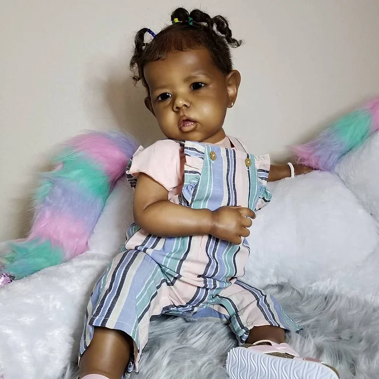  [NEW!] 20" Hand-washable Realistic African American Black Rebirth Toddlers Baby Suit Creative Gift - Reborndollsshop®-Reborndollsshop®