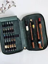 Original handmade Turkish craftsman English calligraphy pen bag genuine leather dipped pen holder and nib