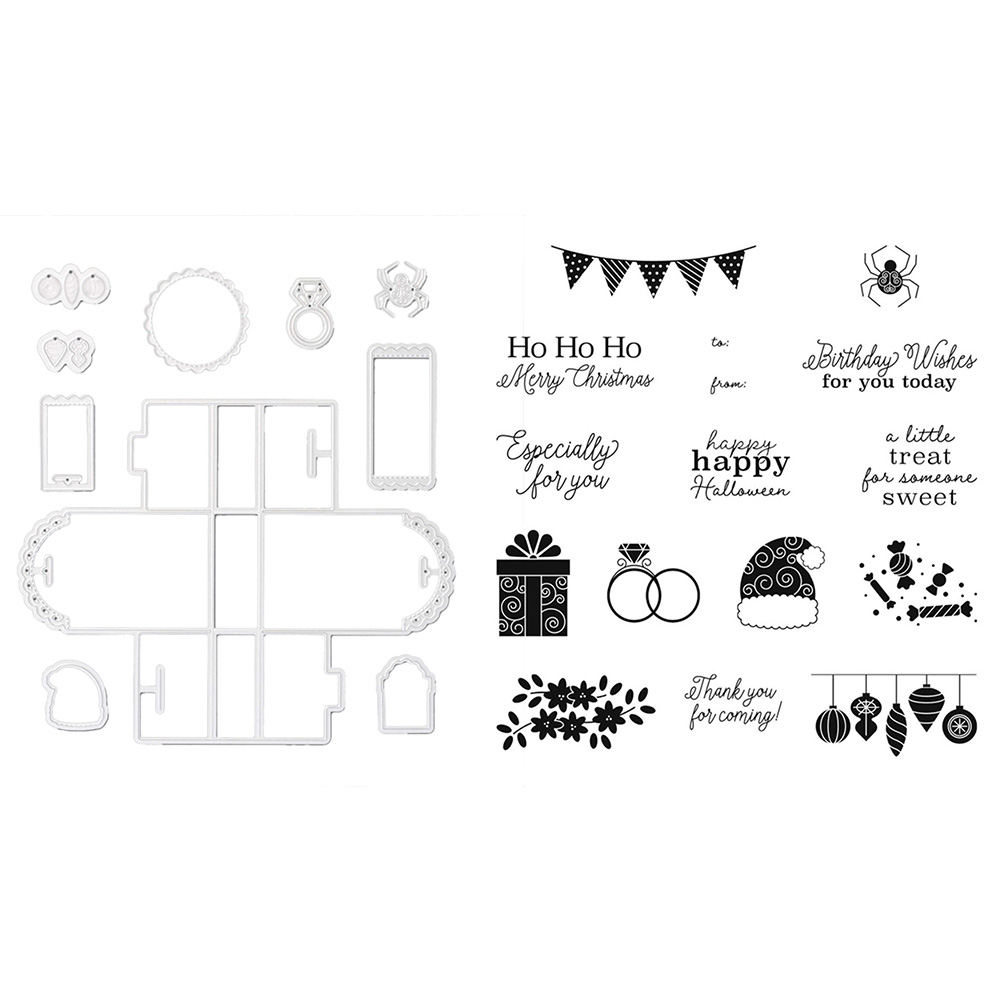 

Christmas (Cutting Die+Seal) - Paper Craft Cutting Dies, 501 Original