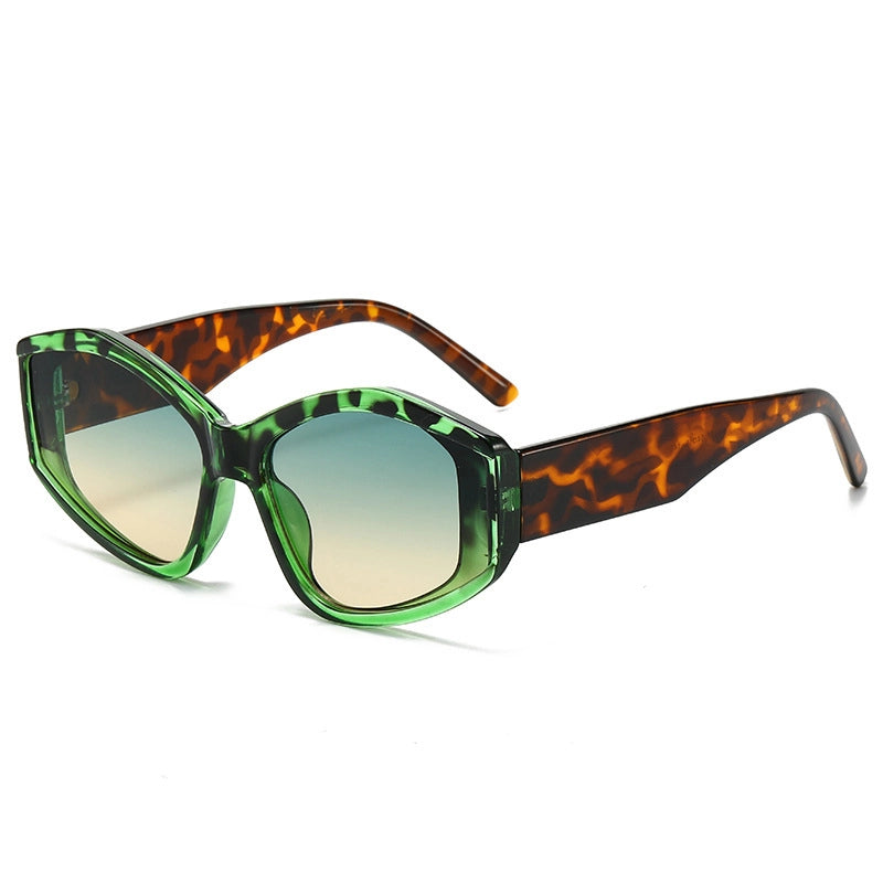 Casual Basic Minimalist Irregular Ac Cat Eye Full Frame Women’s Sunglasses