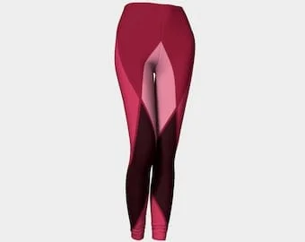 pornhint Pornhint Leggings, Yoga Leggings, Fashion Leggings, Workout Leggings, Abstract Design, Athletic, Pink Leggings, Red Leggings, Magenta Leggings