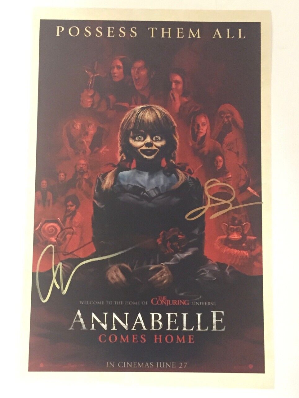 Annabelle Comes Home Cast Signed 11X17 Photo Poster painting Gary Dauberman Patrick Wilson 1 COA