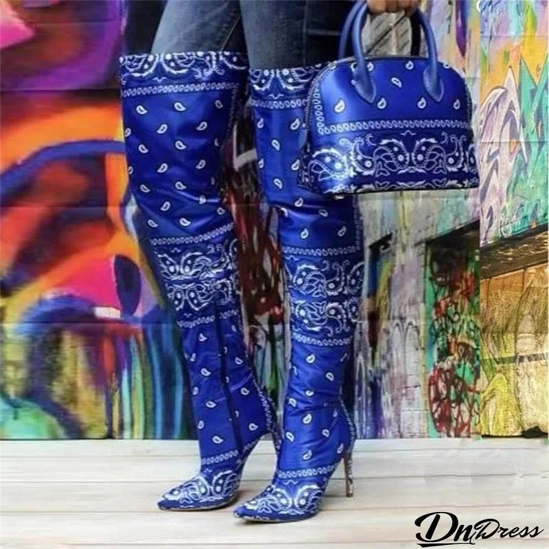 Stylish Chic Bandanna Printing Leather Tote Bags