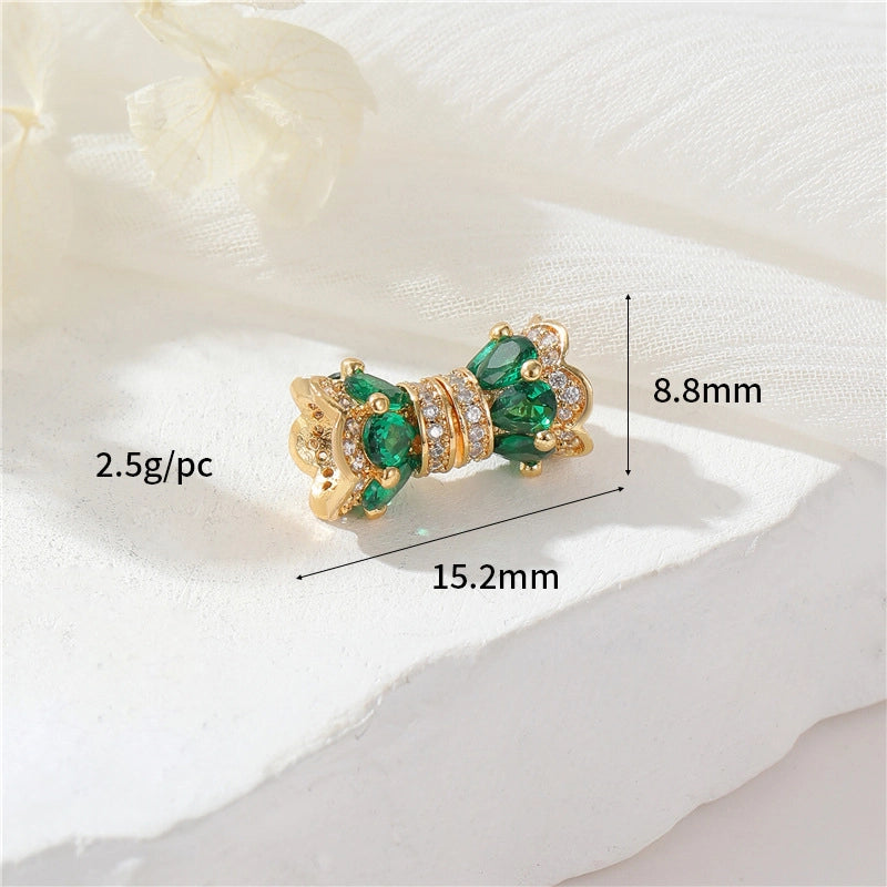 Zhongxing 14K Color Retaining Micro Inlaid Zircon Screw Buckle Small Waist Pearl Buckle DIY Bracelet Necklace Connecting Buckle Accessories