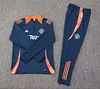2024/2025 Manchester United Half-Pull Training Suit Royal blue Football Shirt 1:1 Thai Quality Set