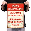 No Trespassing - Vintage Metal Signs - 20*30cm/30*40cm - Warning