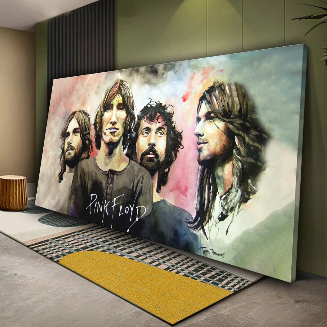 Pink Floyd Comic Style Painting Canvas Wall Art