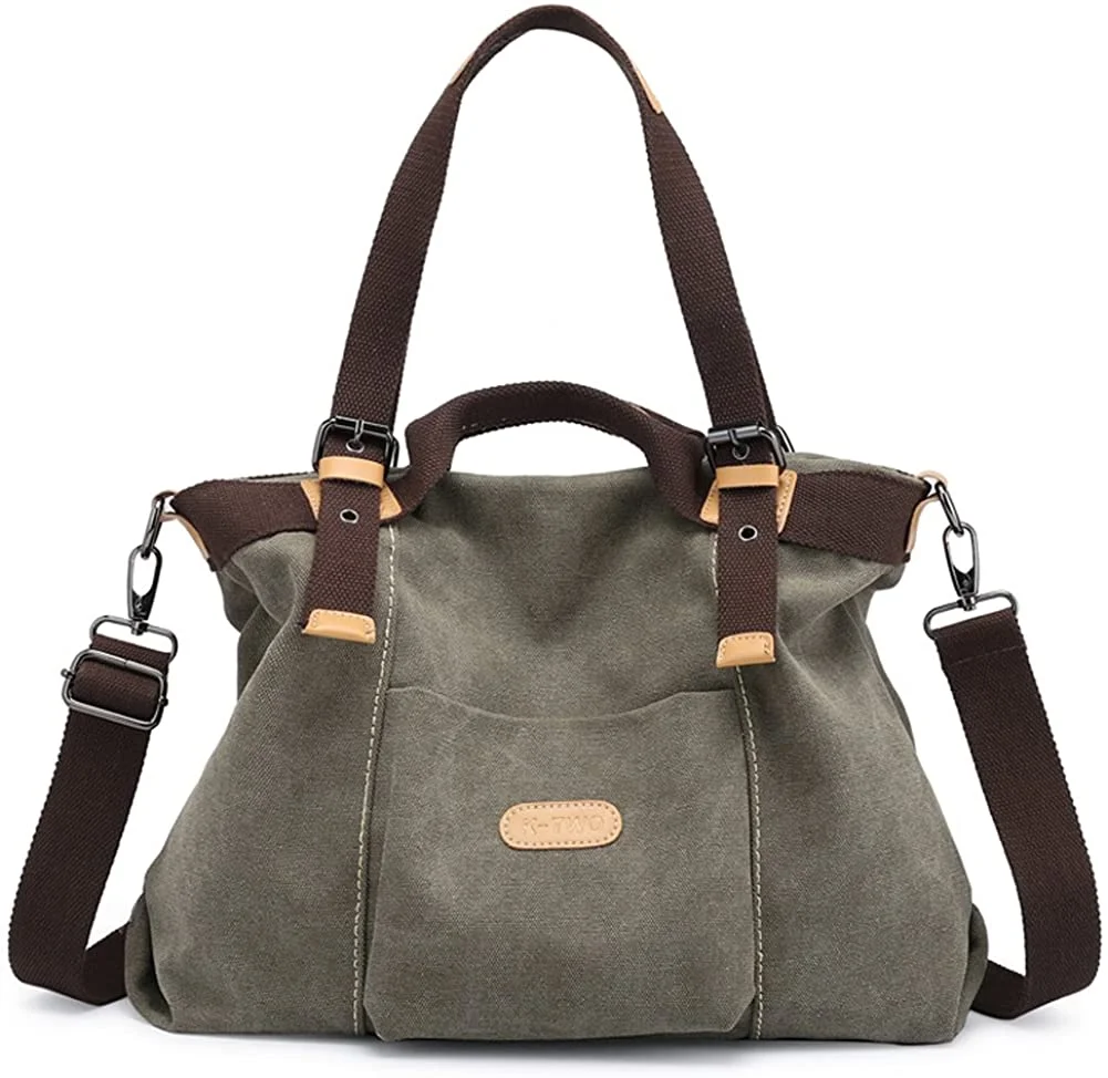 Women Shoulder bags Casual Vintage Hobo Canvas Handbags Top Handle Tote Crossbody Shopping Bags