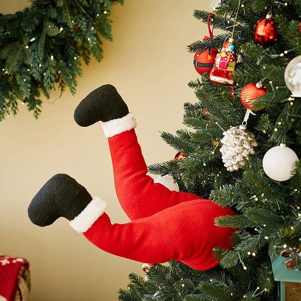 Santa Claus Prosthetic Leg Christmas Tree Door Window Garden Decoration - Shop Trendy Women's Fashion | TeeYours