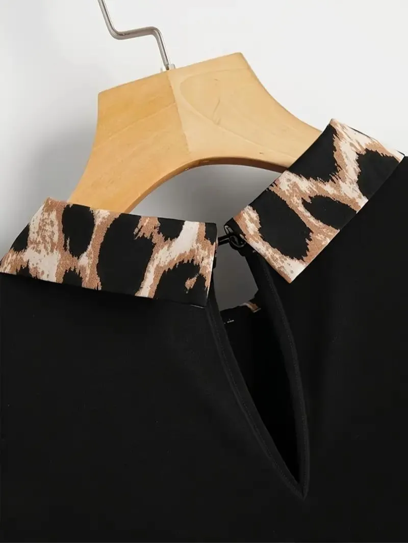 【Plus Size】 Leopard Print Curved Hem Pullover Sweatshirt, Casual Long Sleeve Sweatshirt for Fall & Winter, Women's Clothing for Daily Wear 【Plus Size】 Leopard Print Curved Hem Pullover Sweatshirt, Casual Long Sleeve Sweatshirt for Fall & Winter, Women's Clothing for Daily Wear