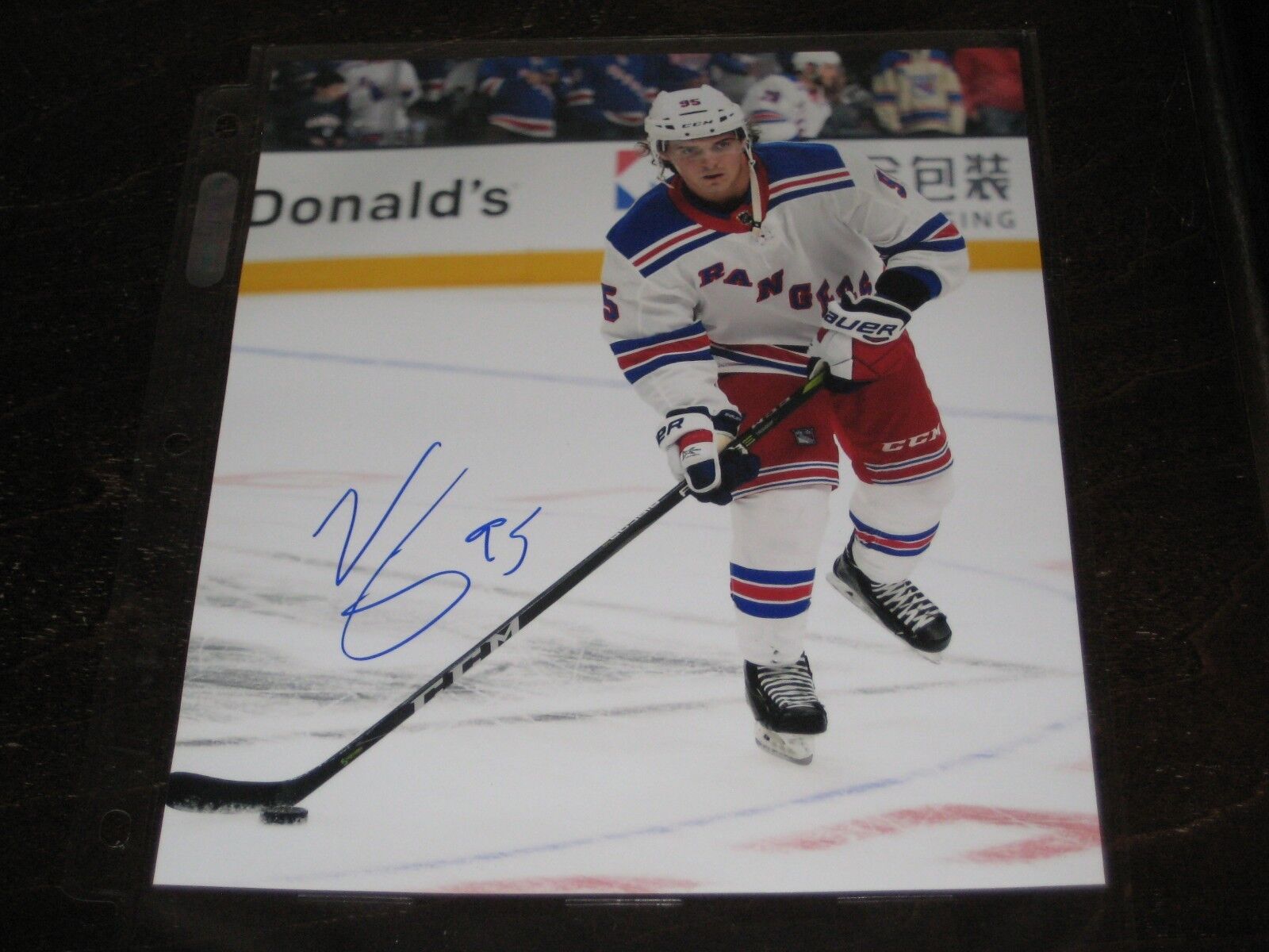 VINNI LETTIERI autographed NY NEW YORK RANGERS 8X10 Photo Poster painting #2