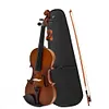 1/32 Wooden Mini Violin with Case, Bow, Bridge, Spare Strings, Shoulder Rest, Rosin and Clip-On Tuners