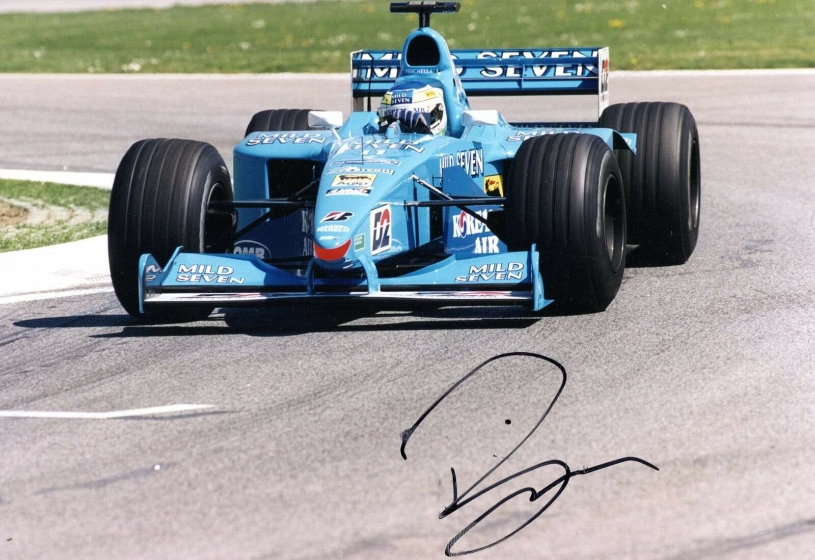 Giancarlo Fisichella F1 BENETON 2000 autograph, signed Photo Poster painting