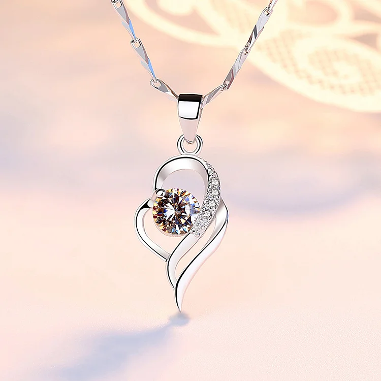 Fashion White Heart-Shaped Rhinestone Pendant (Without Chain)  Flycurvy [product_label]