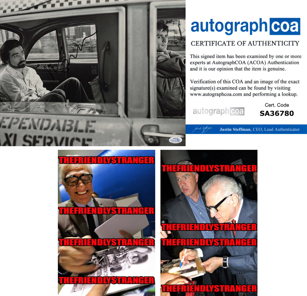 MARTIN SCORSESE signed TAXI DRIVER