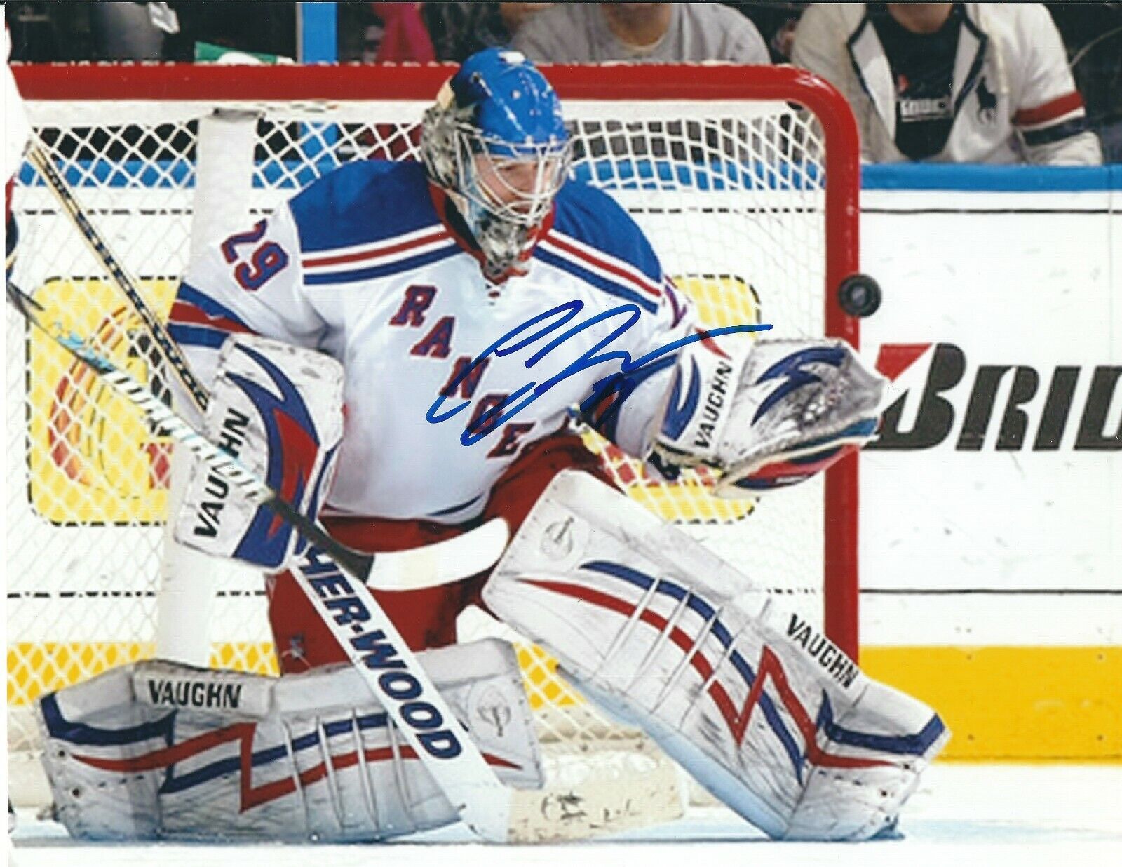 Autographed CHAD JOHNSON New York Rangers 8x10 Photo Poster painting - w/COA