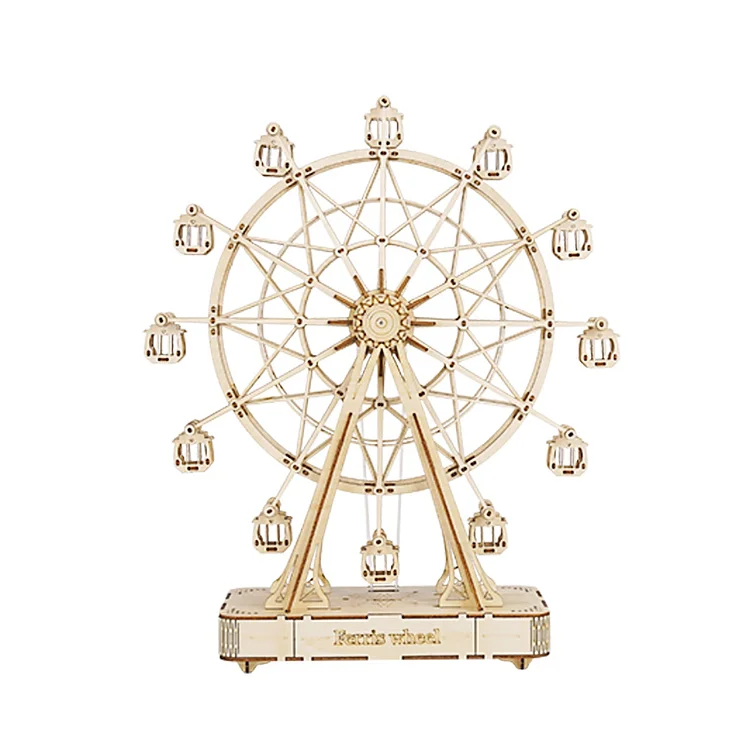 Rolife Ferris Wheel 3D Wooden Puzzle Music Box TGN01 | Robotime-ca