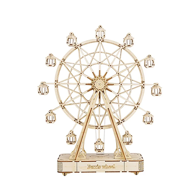 Rolife Ferris Wheel 3D Wooden Puzzle Music Box TGN01 | Robotime Canada