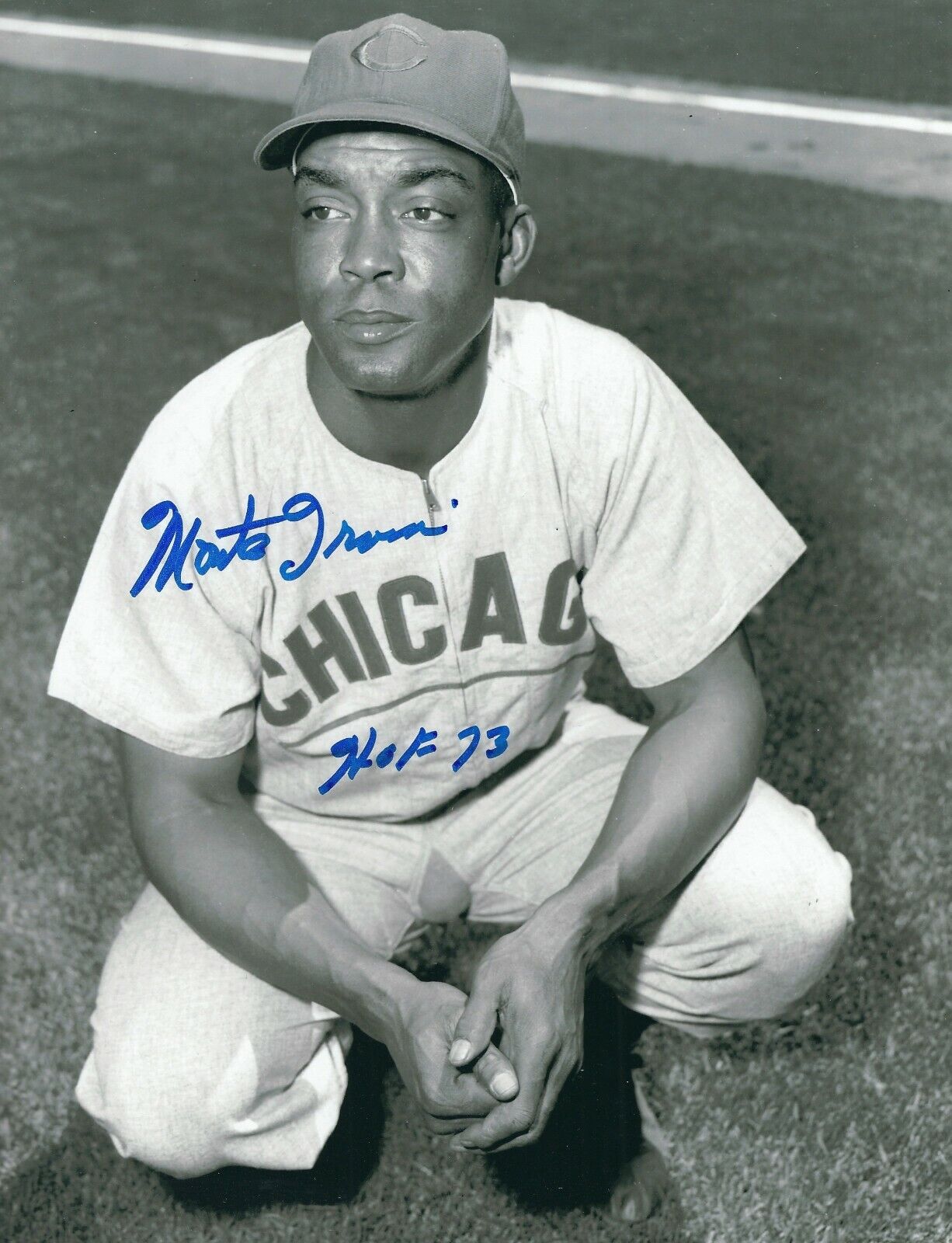 Signed 8x10 Monte Irvin Chicago Cubs Autographed Photo Poster painting - COA