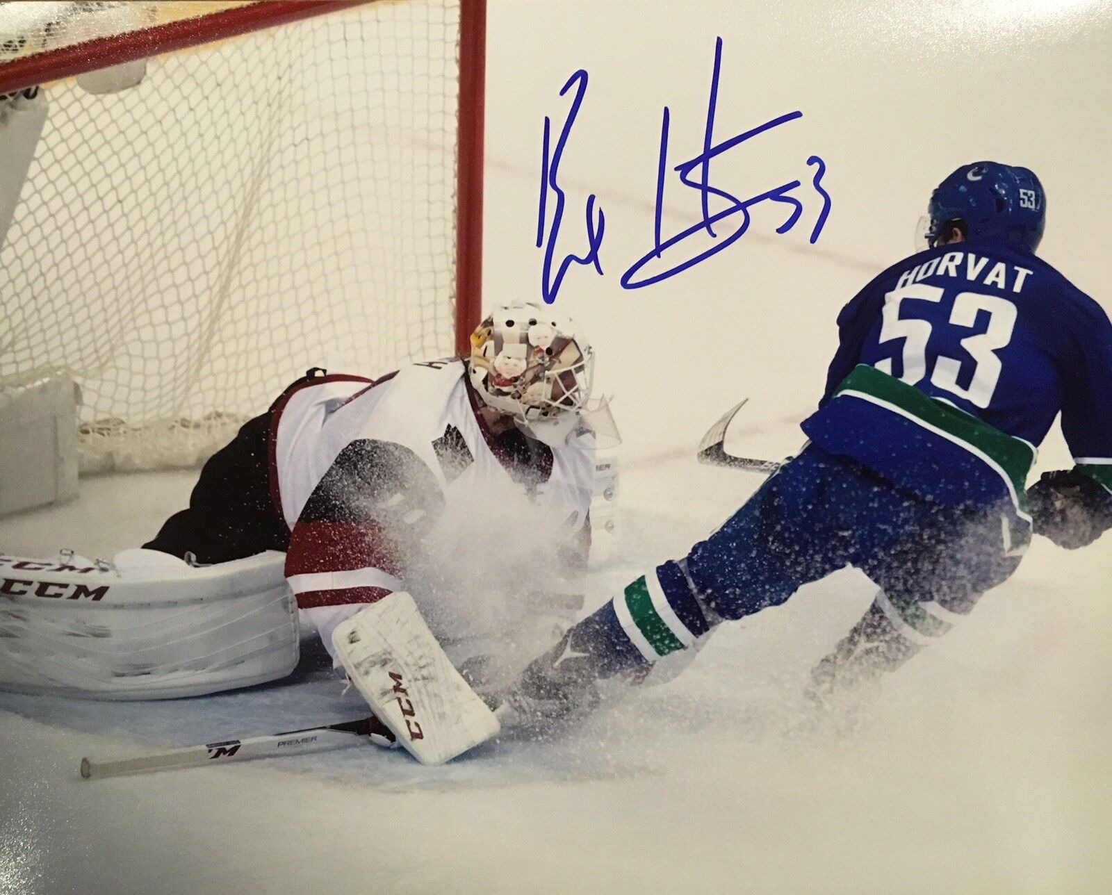 PROOF! BO HORVAT Signed Autographed 8x10 Photo Poster painting VANCOUVER CANUCKS