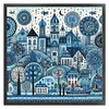 Blue House-11CT Stamped Cross Stitch 50*50cm/19.69*19.69in tapestrymarket