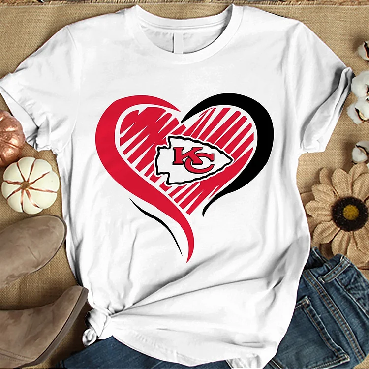 Kansas City Chiefs Women's White Relaxed T-Shirt