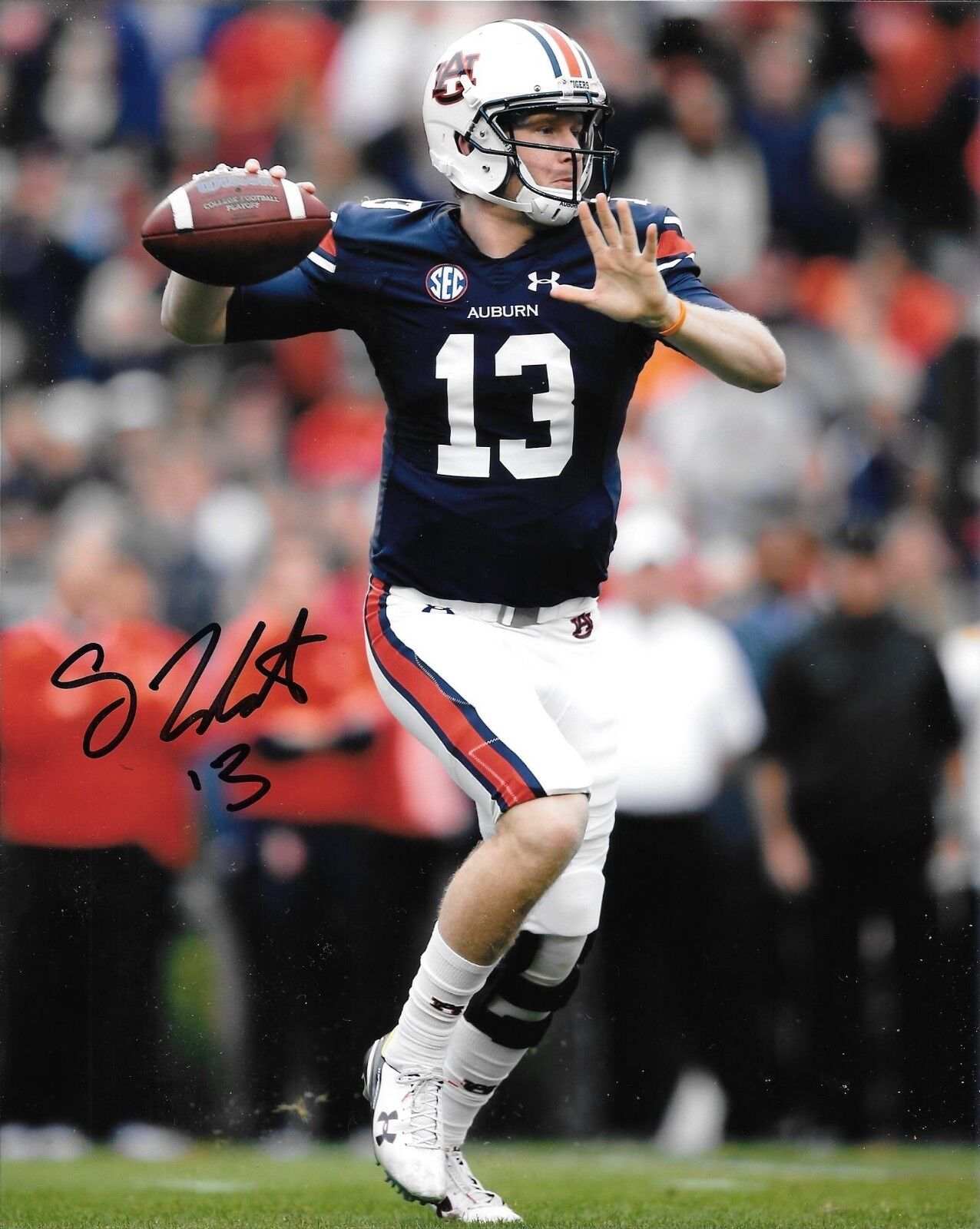 SEAN WHITE HAND SIGNED AUBURN TIGERS 8X10 Photo Poster painting W/COA