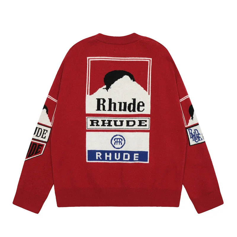 RHUDE 2023 New autumn and winter knitted sweaters