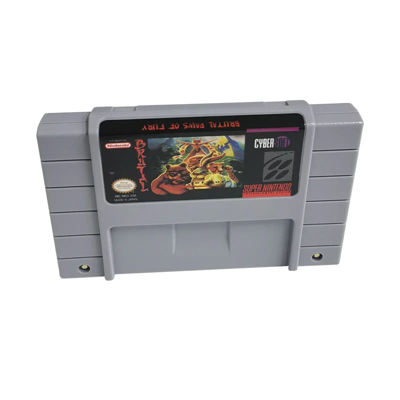 Brutal: Paws of Fury SNES For Super Nintendo Entertainment System - 16 Bit US Version Game Cartridge