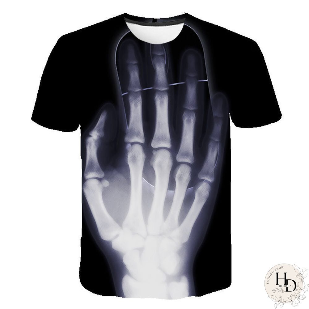 Summer Streetwear Scary Man Male 3D Print Creative Character Casual Shirt Plus Size Short Sleeve Tees Tops Clothing