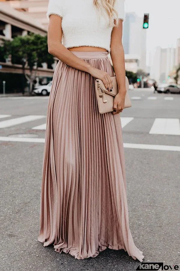 For Eternity Pleated Maxi Skirt