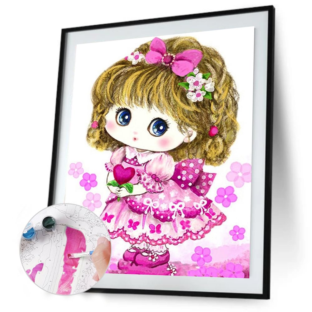 DIY Painting By Numbers Kit Little Girl (40*50cm)