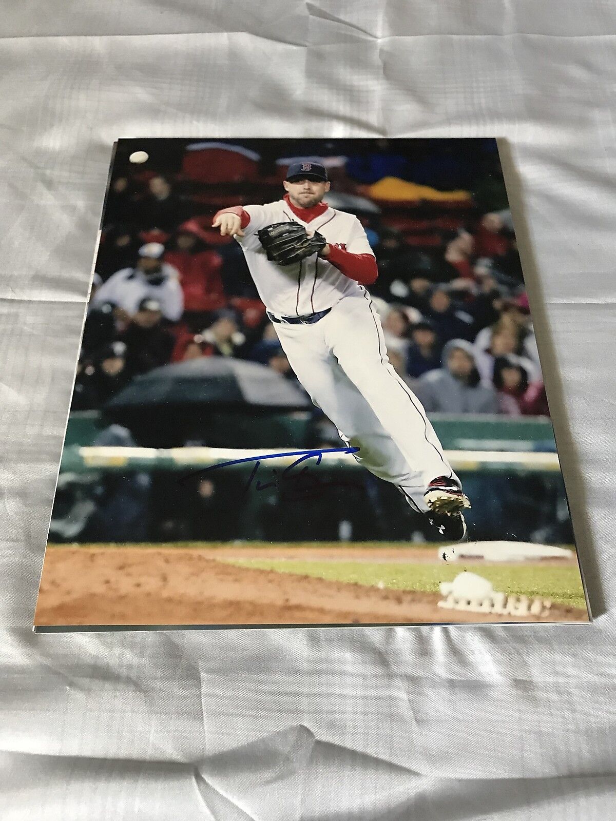 TRAVIS SHAW BOSTON RED SOX SIGNED AUTOGRAPHED 8X10 Photo Poster painting W/COA