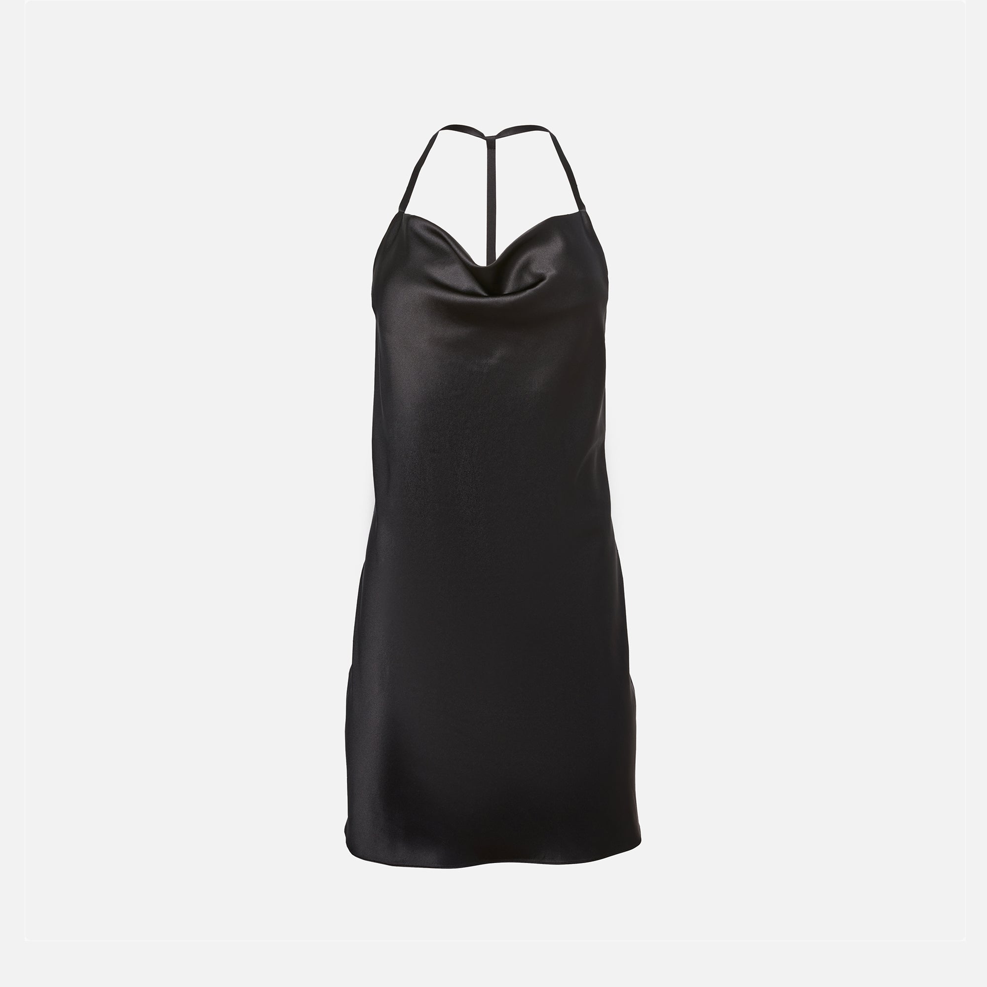 Fleur du Mal T-Back Cowl Slip Dress - Black