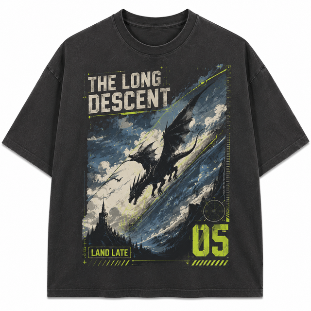 Long Descent Cotton T-Shirt