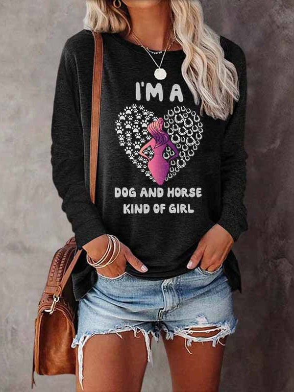 Women Long Sleeve V-neck Graphic Floral Printed Top